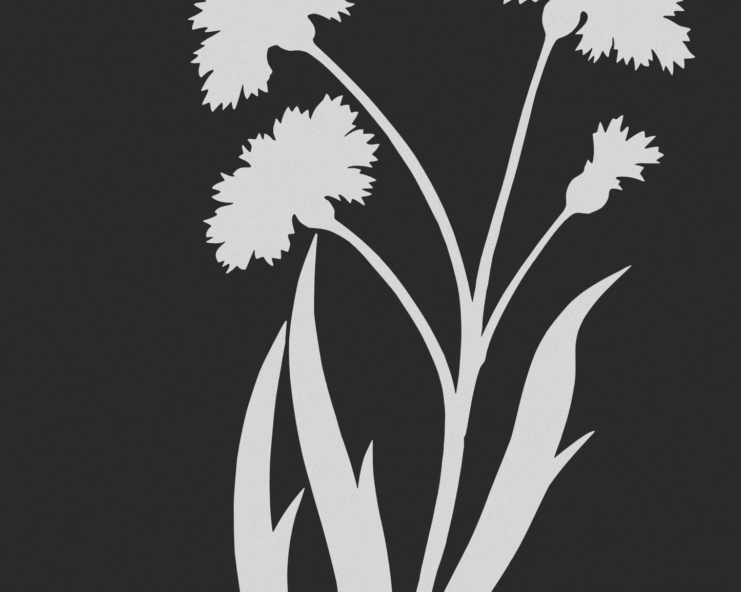 Cut-out Flower Botanical Art Prints - Set of Four