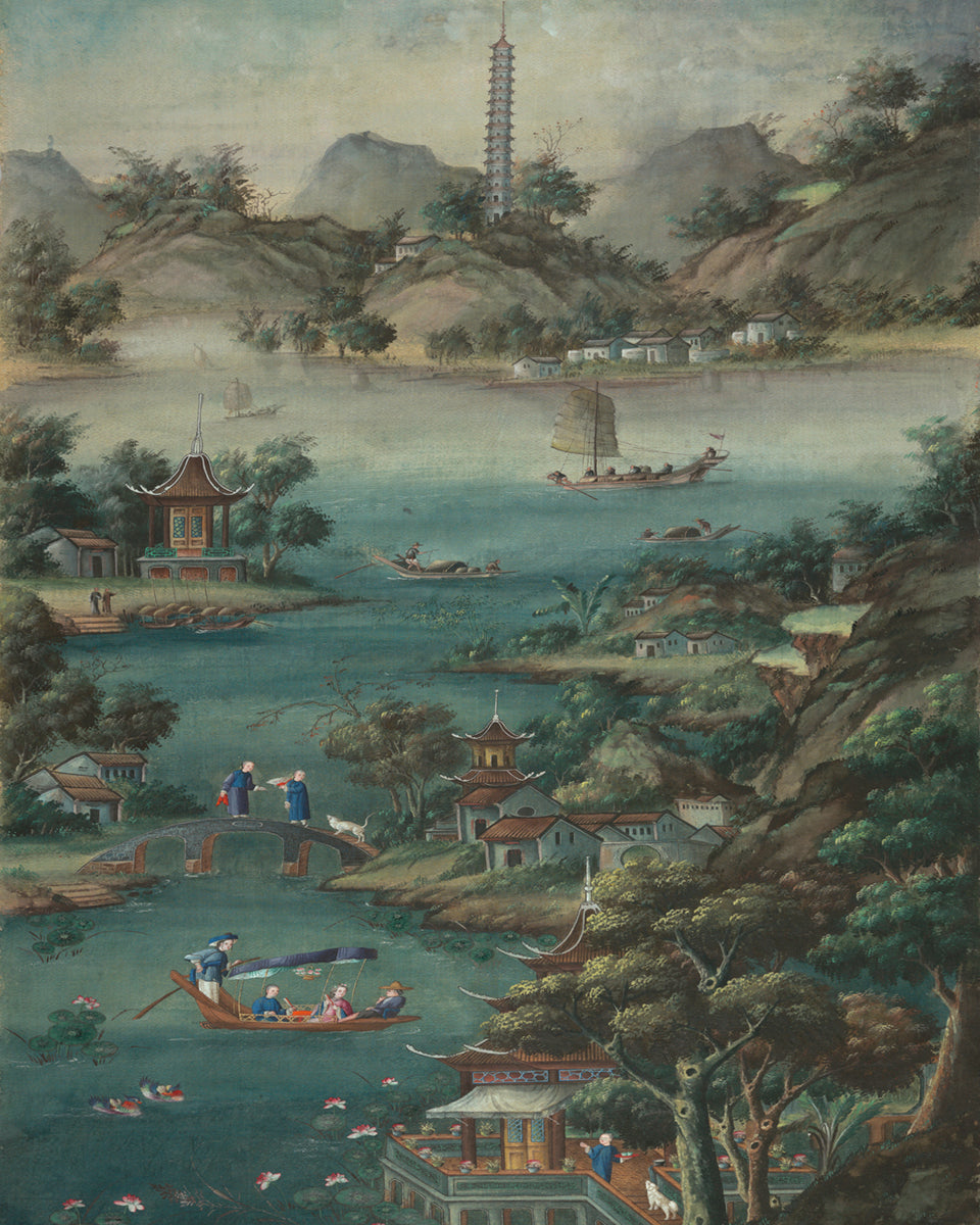 China Village Scene Art Print