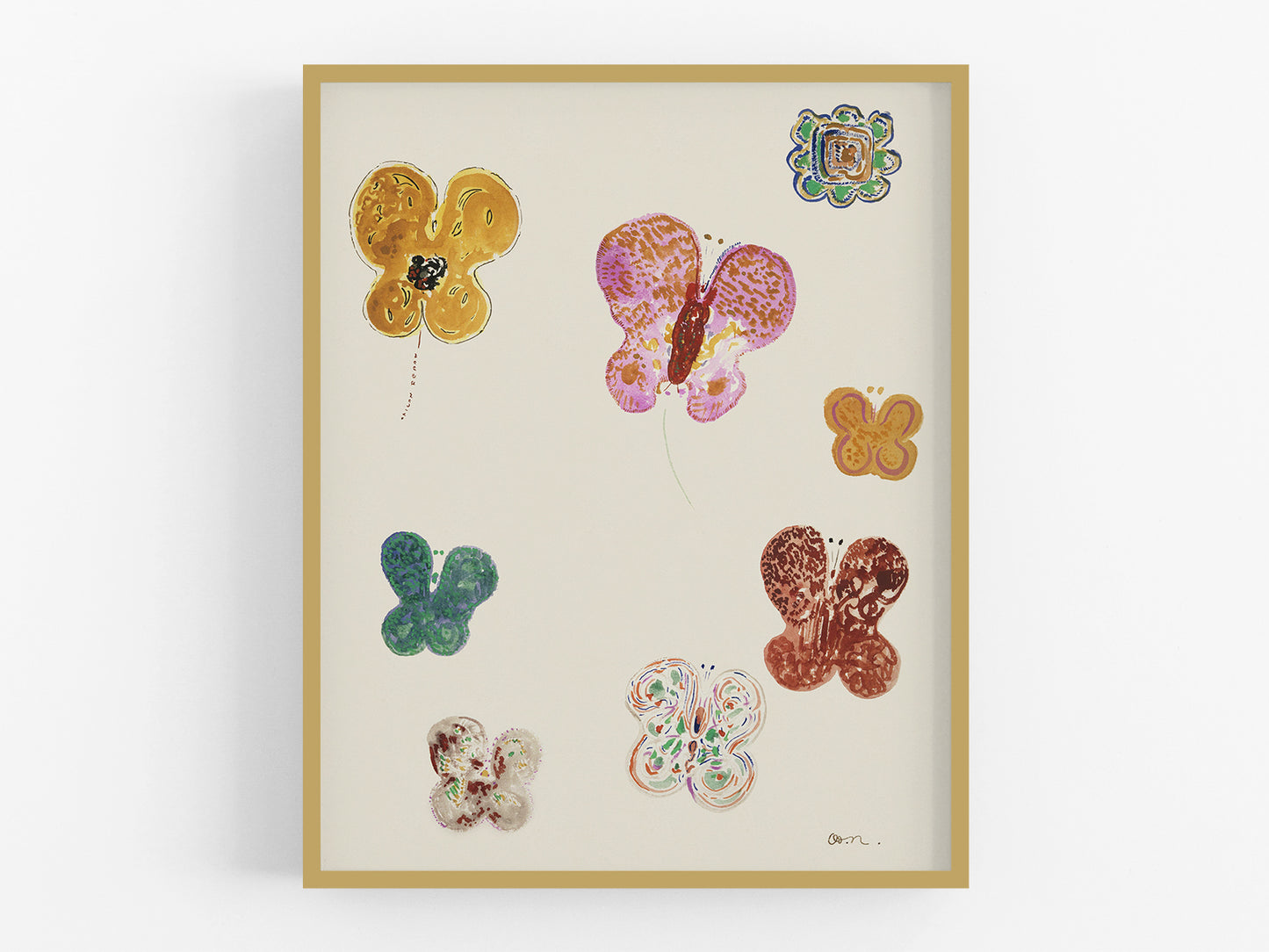 Watercolor Butterflies Art Print #2