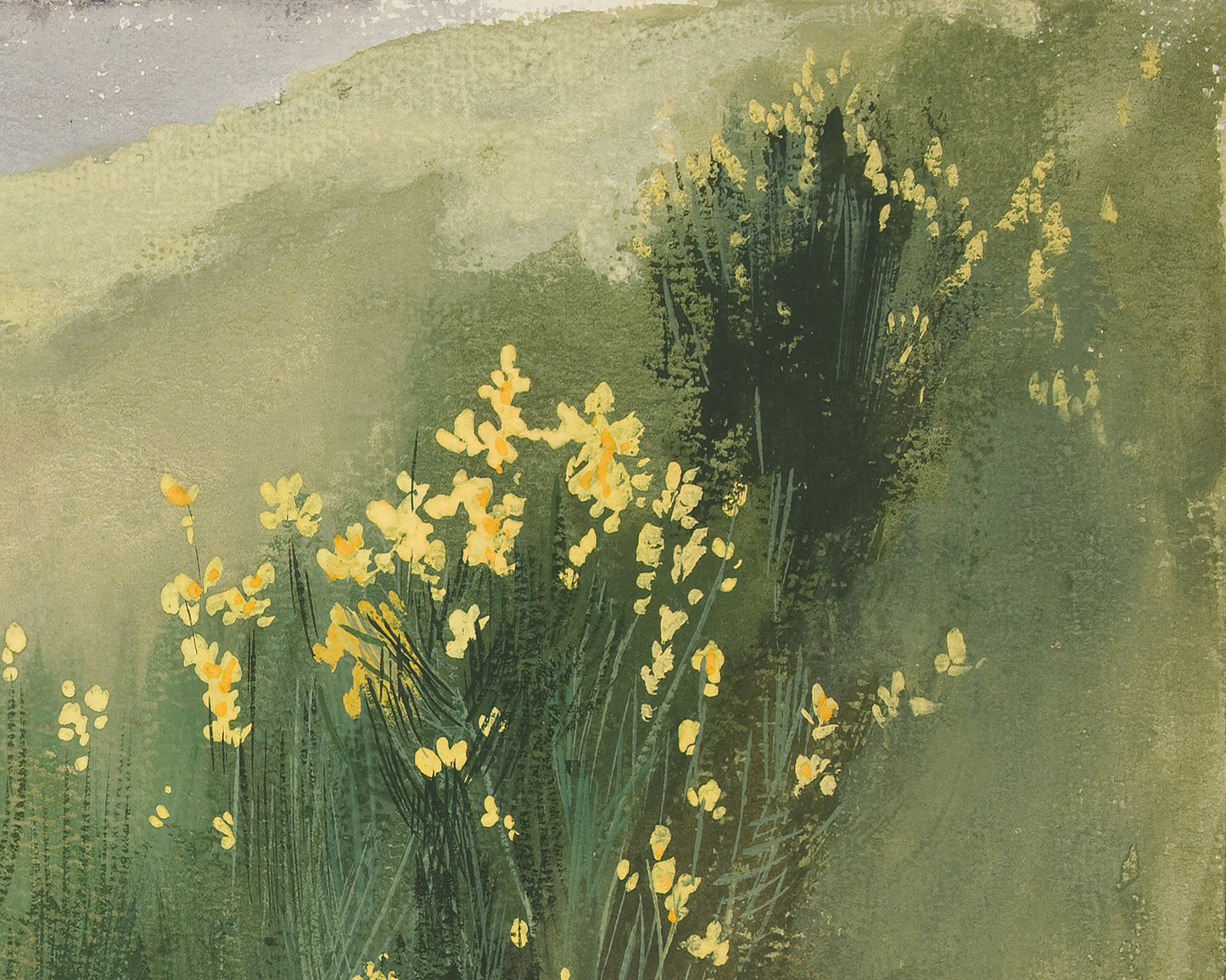 Abstract Landscape with Wildflowers Art Print