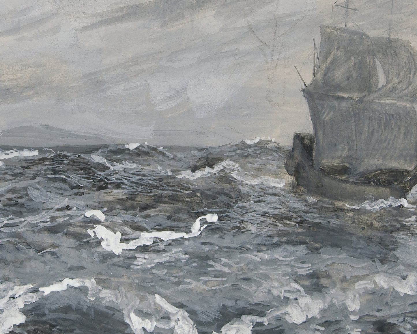 Seascape with Sailboats Art Print
