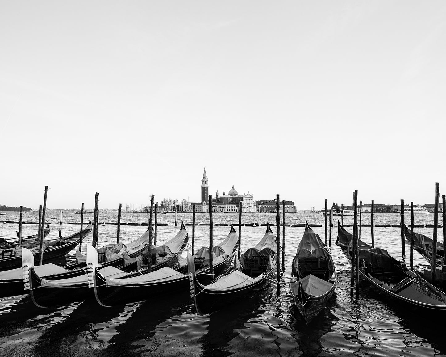 Venice Italy Gondola B&W Photo Print #3