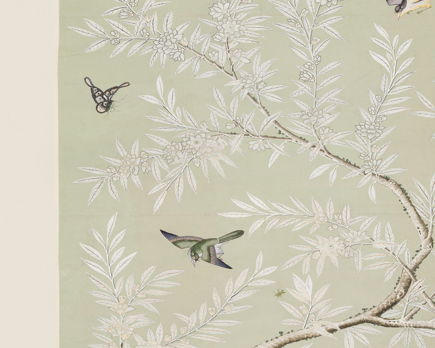 Chinese Birds and Foliage Chinoiserie Art Print: Mint Colorway