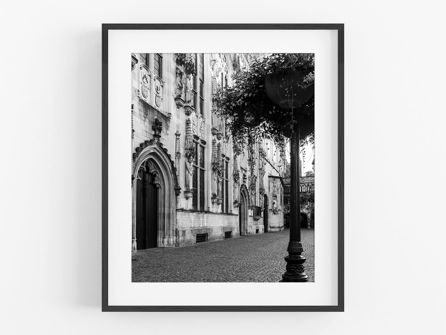 Bruges Belgium Provincial Court, B&W Photo Print
