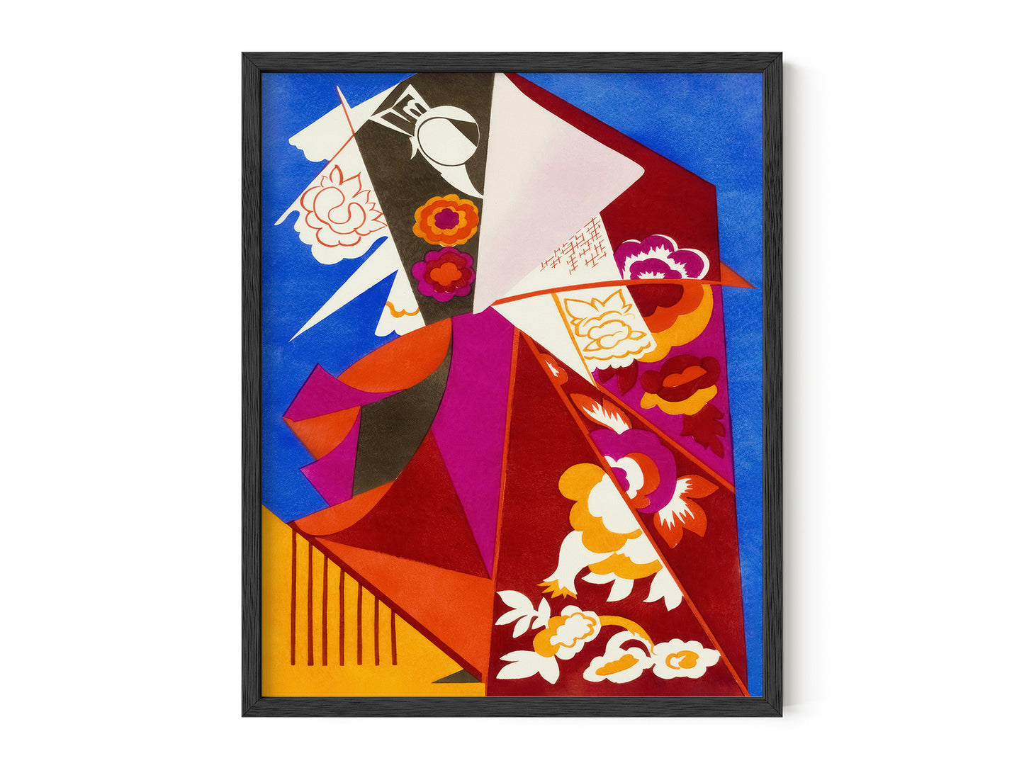 Abstract Design with Flowers Art Print