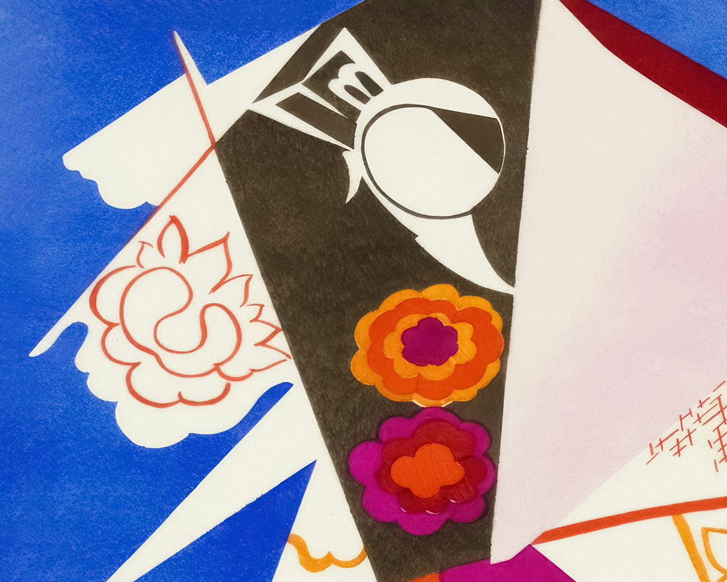 Abstract Design with Flowers Art Print
