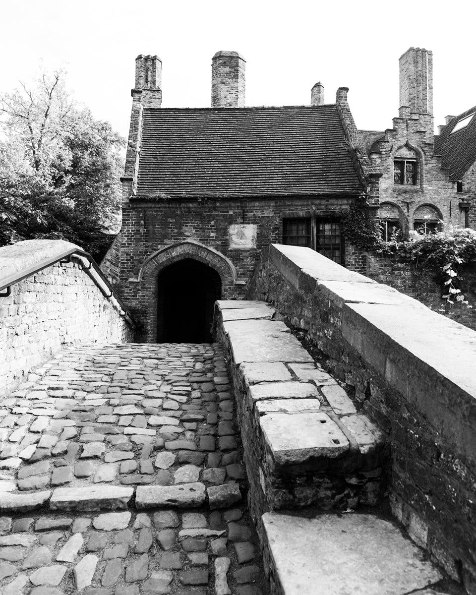 Bruges Belgium Boniface Bridge B&W Photo Print