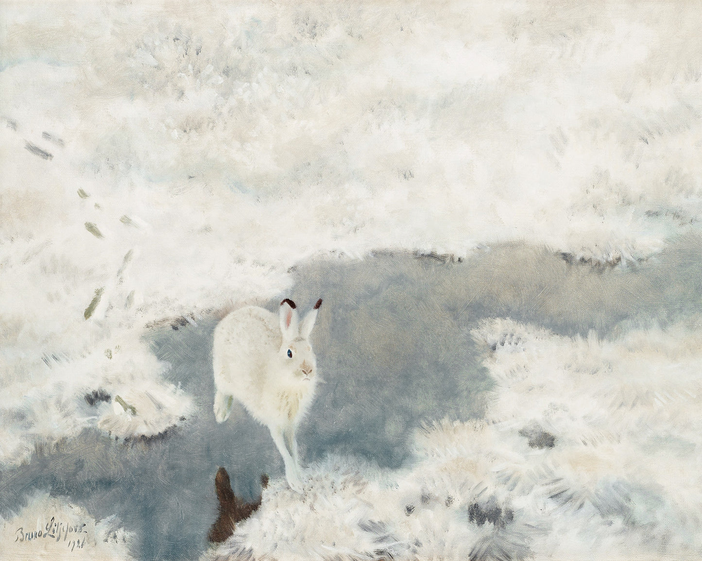 Bunny in Winter Art Print #1