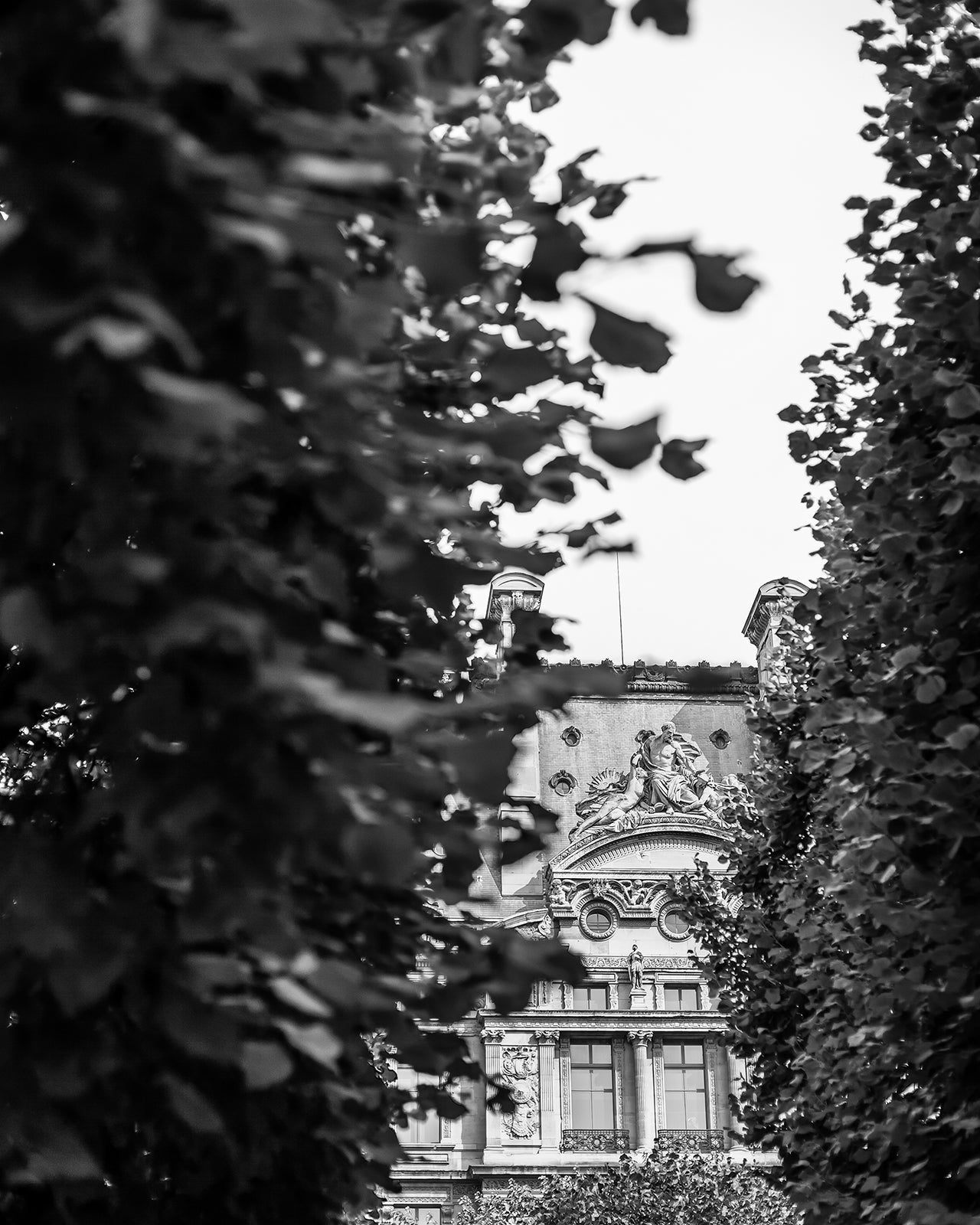 Louvre Museum Paris, B&W Photo Print #1