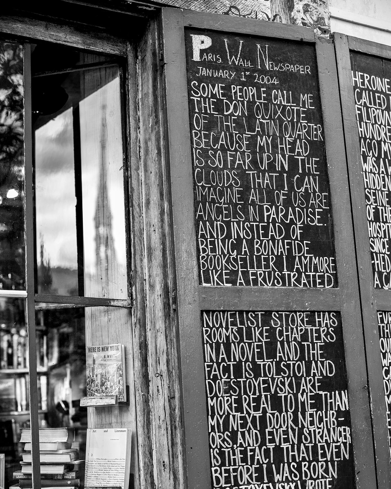 Paris France Notre Dam Reflection, B&W Photo Print