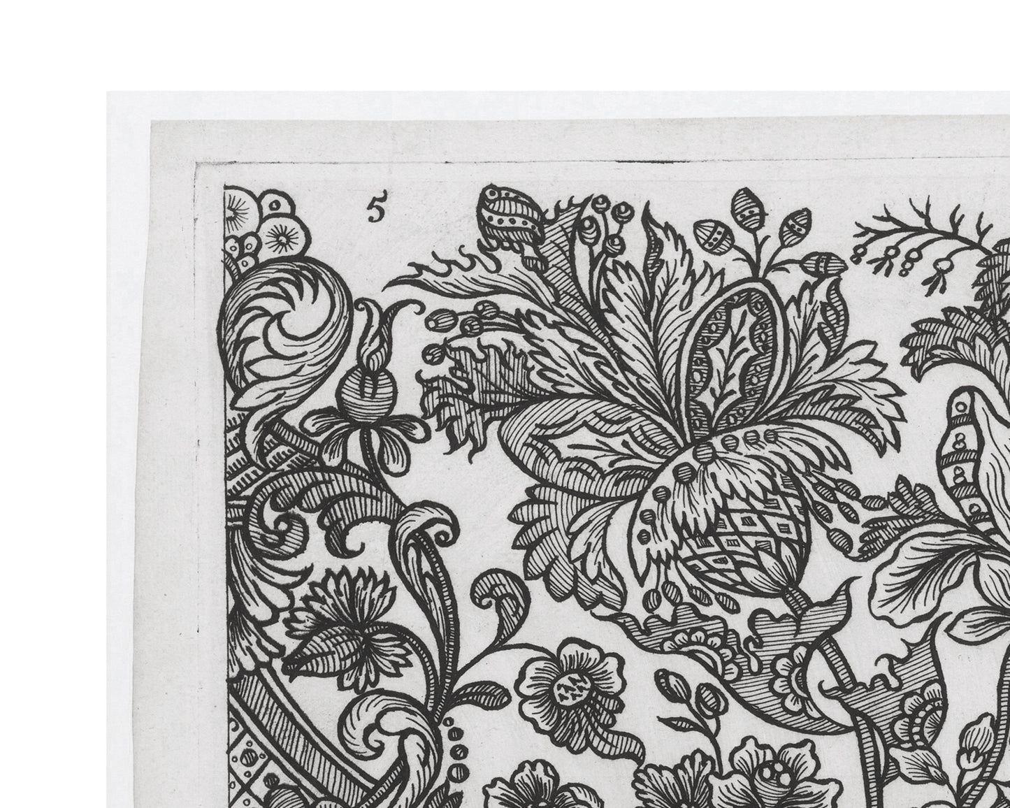 Dutch Flower Design Etching #73