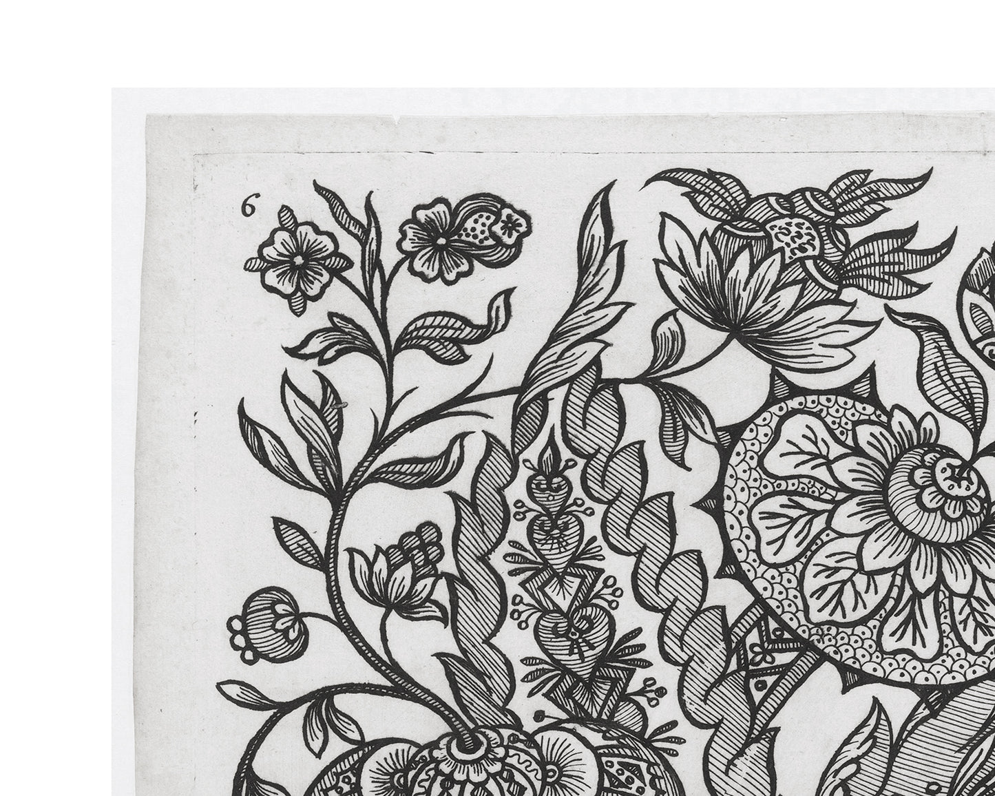 Dutch Flower Design Etching #74