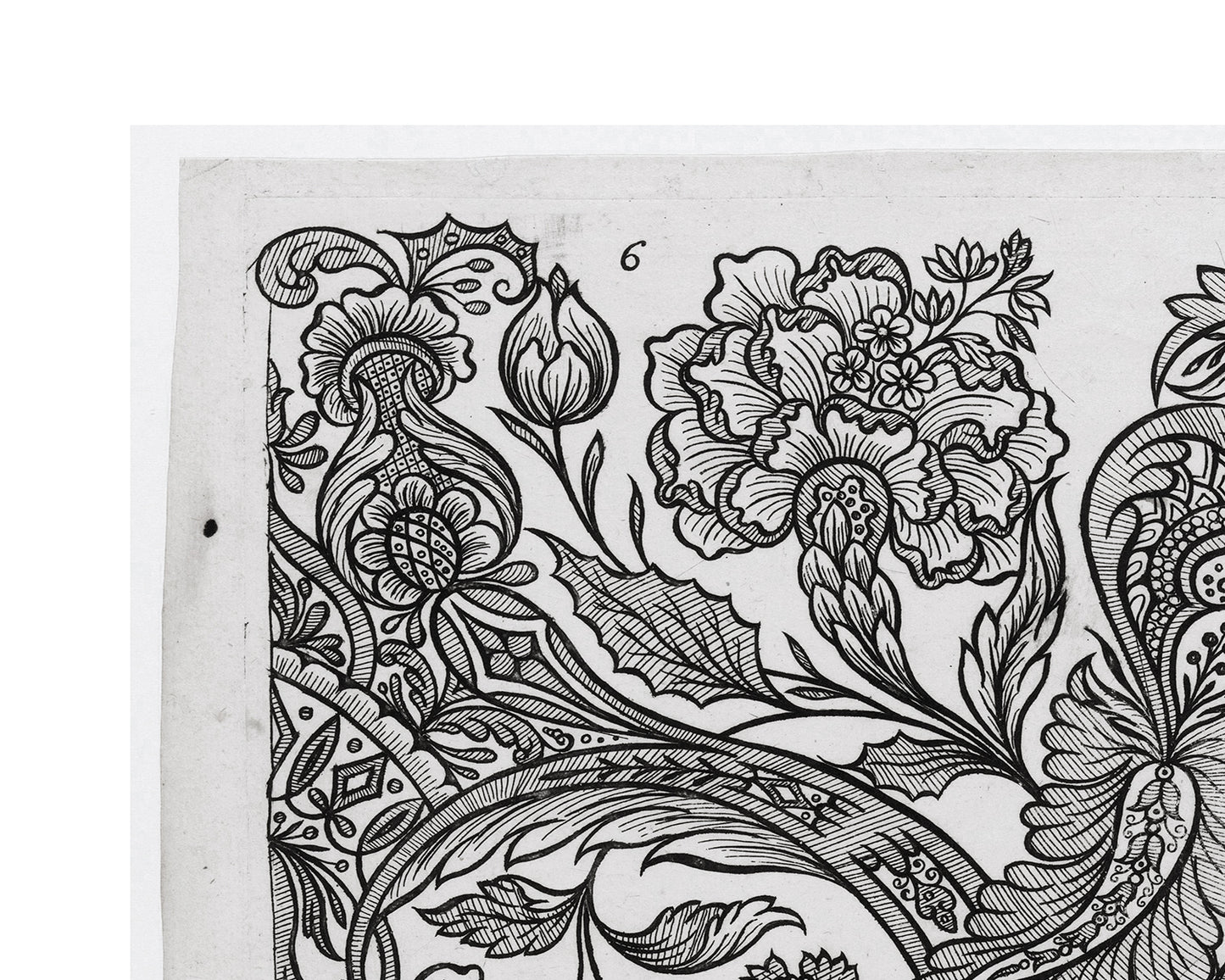 Dutch Flower Design Etching #77
