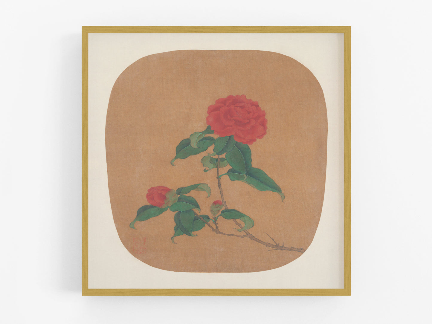 Camellia Flowers Fan Art Print