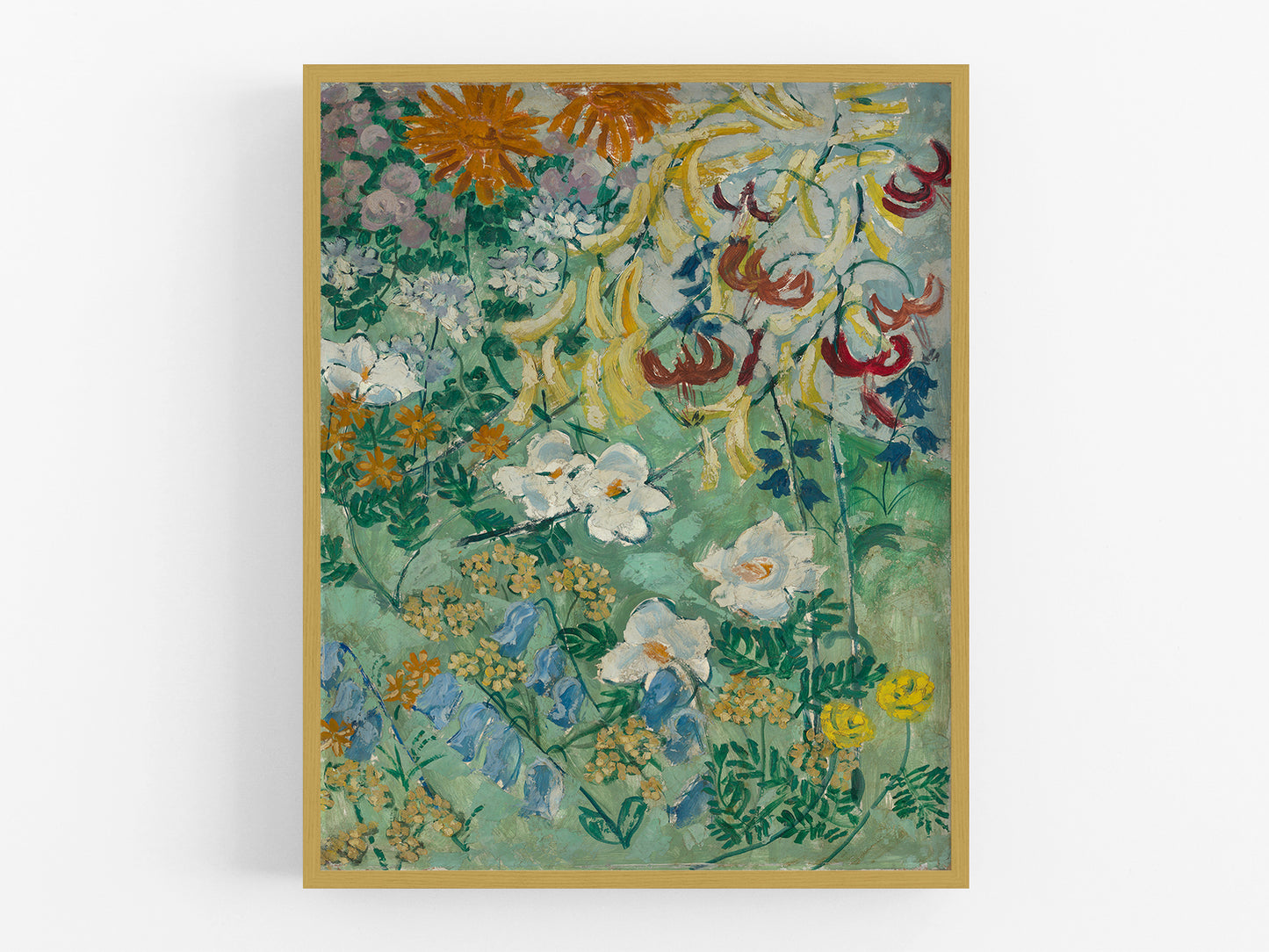 Turquoise Flower Painting
