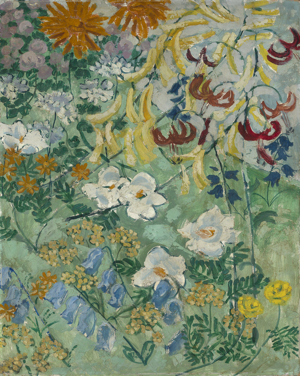 Turquoise Flower Painting