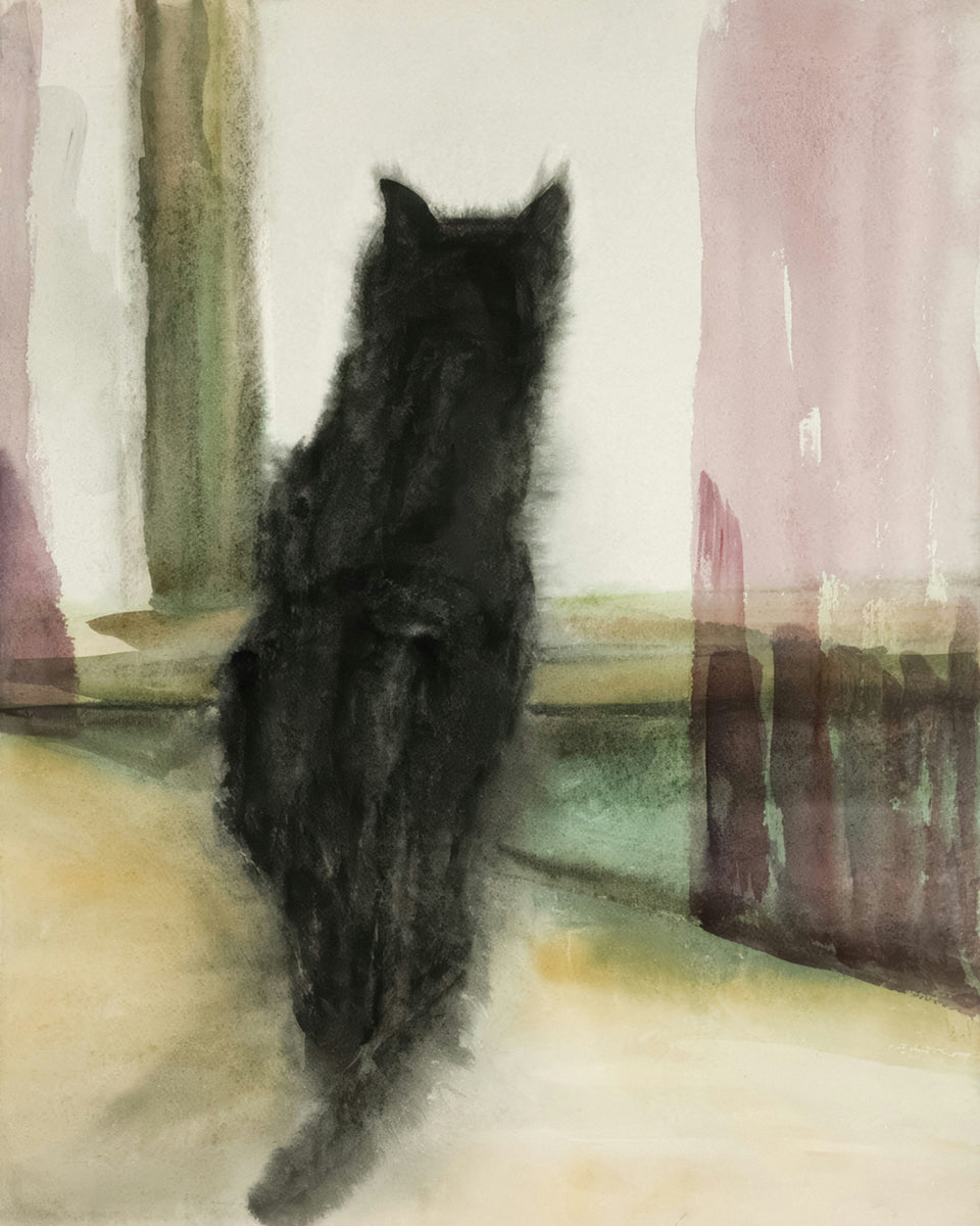 Cat in the Window Art Print