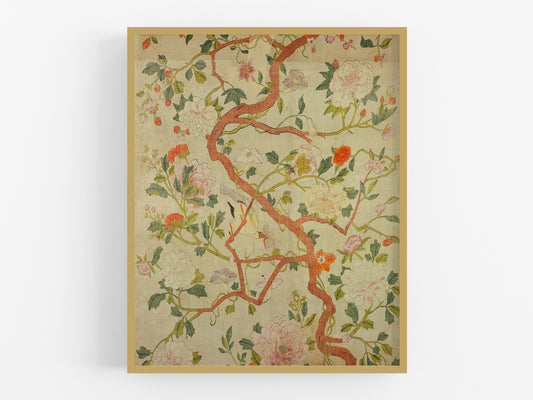 Chinese Birds and Foliage Chinoiserie Art Print