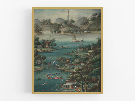 China Village Scene Art Print