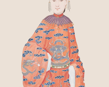 Chinese Women Chinoiserie Watercolor Art Prints - Set of Six