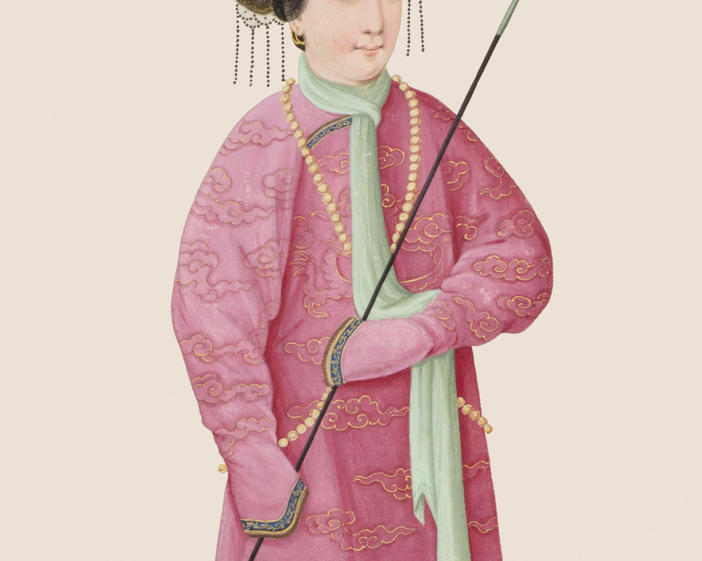 Chinese Women Chinoiserie Watercolor Art Prints - Set of Six