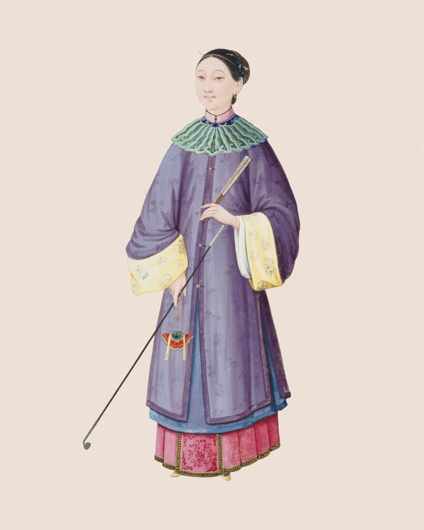 Chinese Women Chinoiserie Watercolor Art Prints - Set of Six