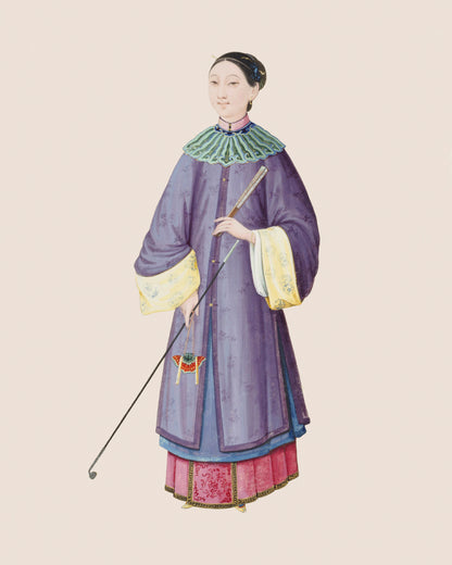 Chinese Women Chinoiserie Watercolor Art Prints - Set of Six