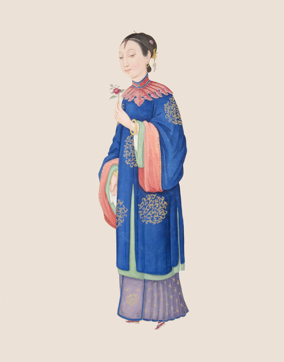 Chinese Women Chinoiserie Watercolor Art Prints - Set of Six