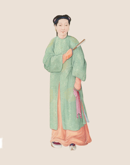 Chinese Women Chinoiserie Watercolor Art Prints - Set of Six