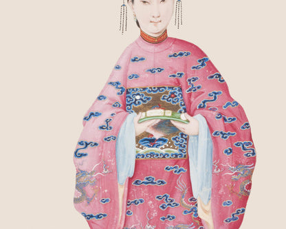 Chinese Women Chinoiserie Watercolor Art Prints - Set of Six