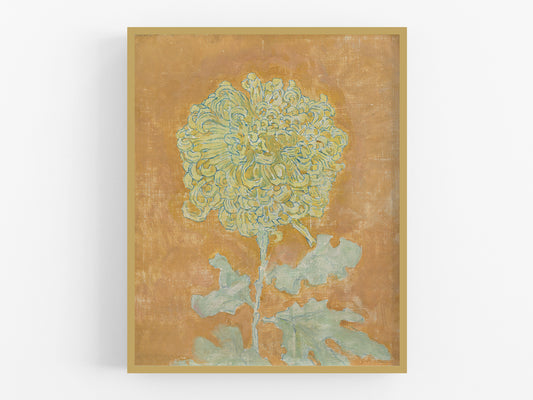 Yellow Chrysanthemum Flower Art Print