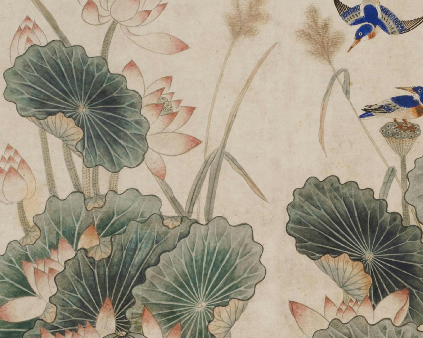 Lotus Flower Chinoiserie Art Prints #1 & #2 - Set of Two