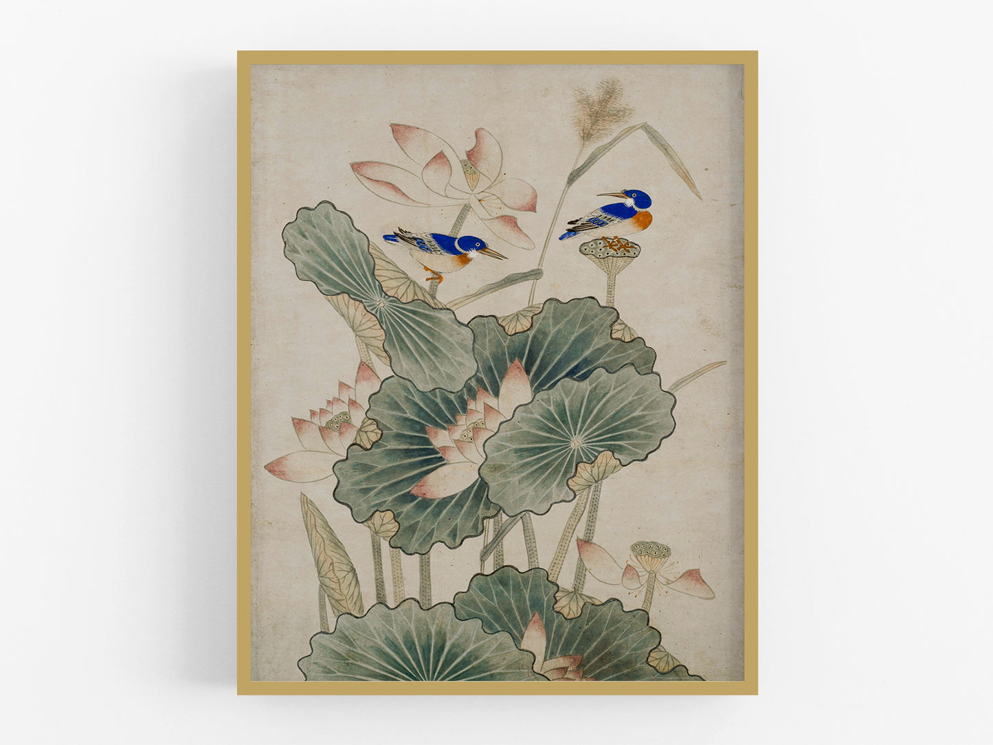 Lotus Flower Chinoiserie Art Print #3