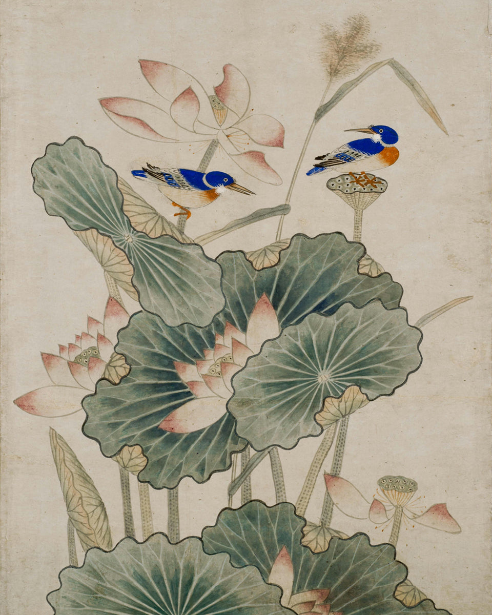 Lotus Flower Chinoiserie Art Print #3