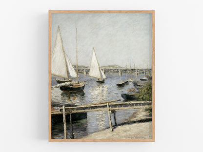 French Sailing Boats in Harbor Art Print