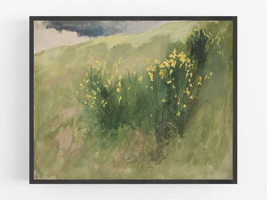 Abstract Landscape with Wildflowers Art Print