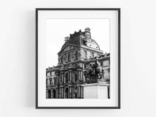 Louvre Museum Paris, B&W Photo Print #5