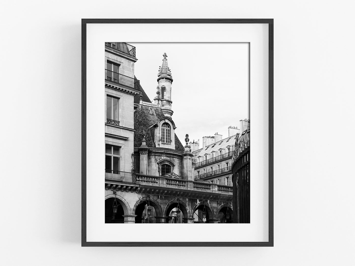 l'Oratoire du Louvre Paris, B&W Photo Print