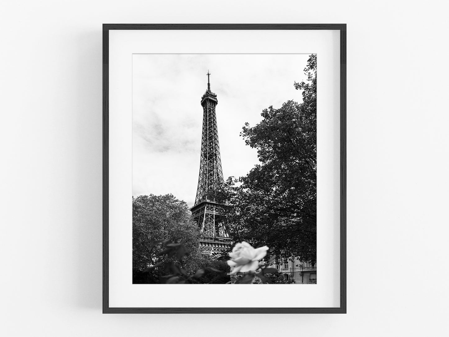 Eiffel Tower Paris, B&W Photo Print #1