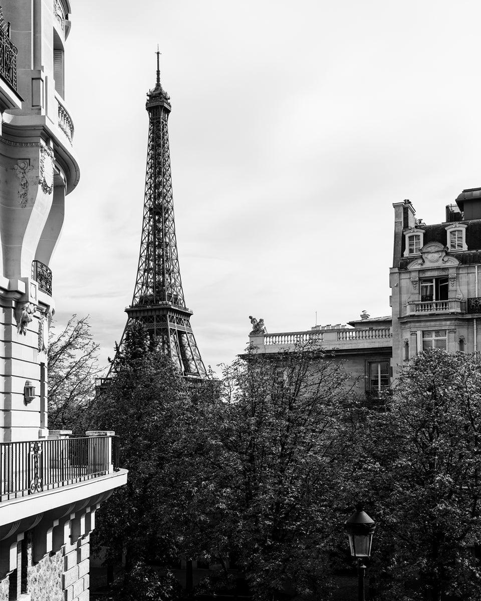 Eiffel Tower Paris, B&W Photo Print #2