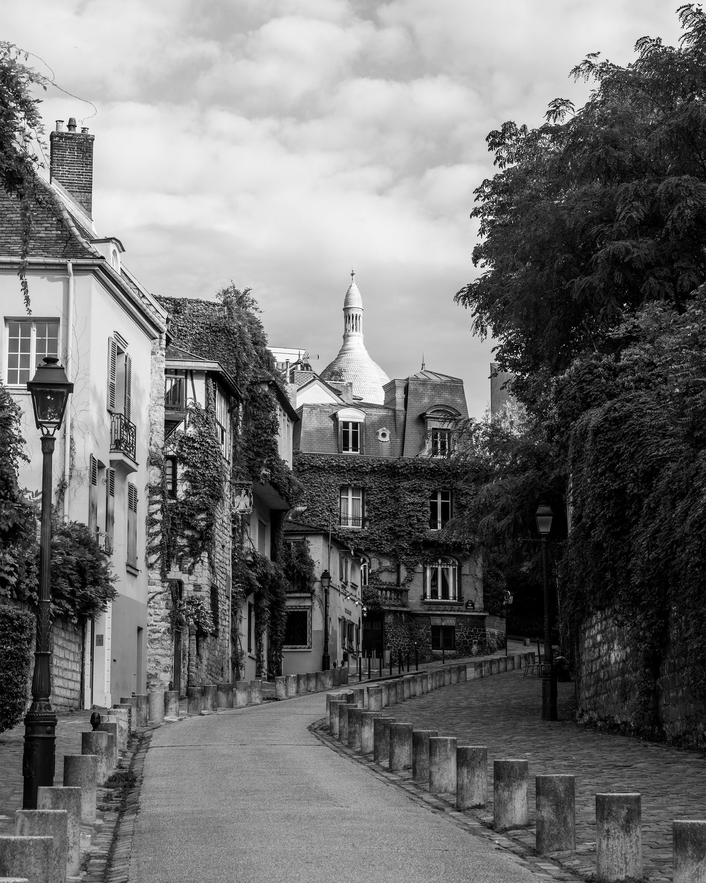 Montmartre Paris, B&W Photo Print