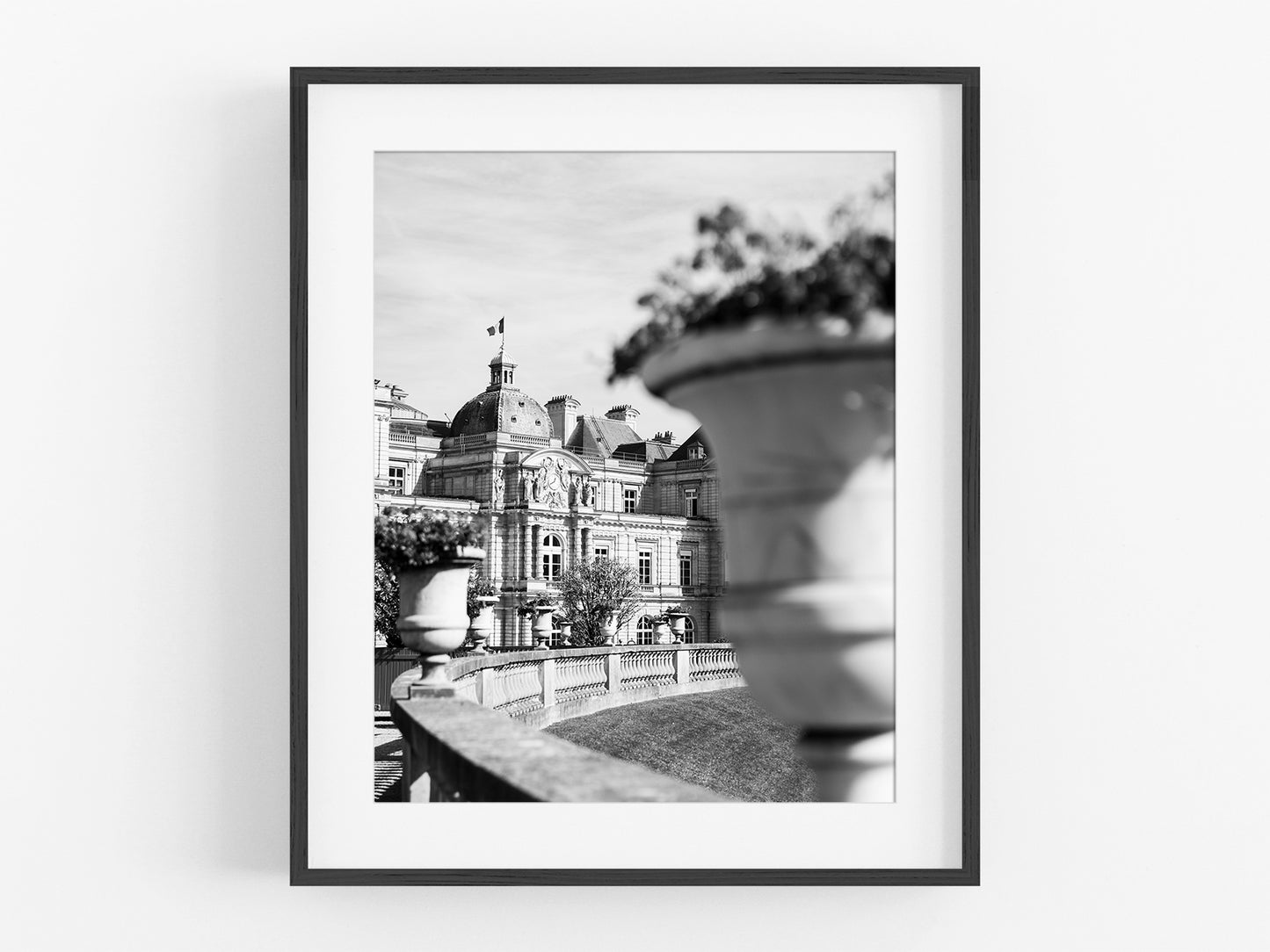 Luxembourg Palace Paris, B&W Photo Print