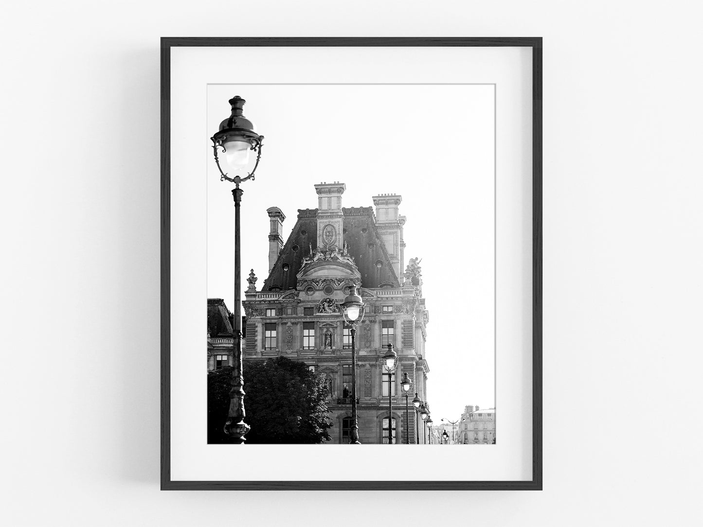 Louvre Museum Paris, B&W Photo Print #3