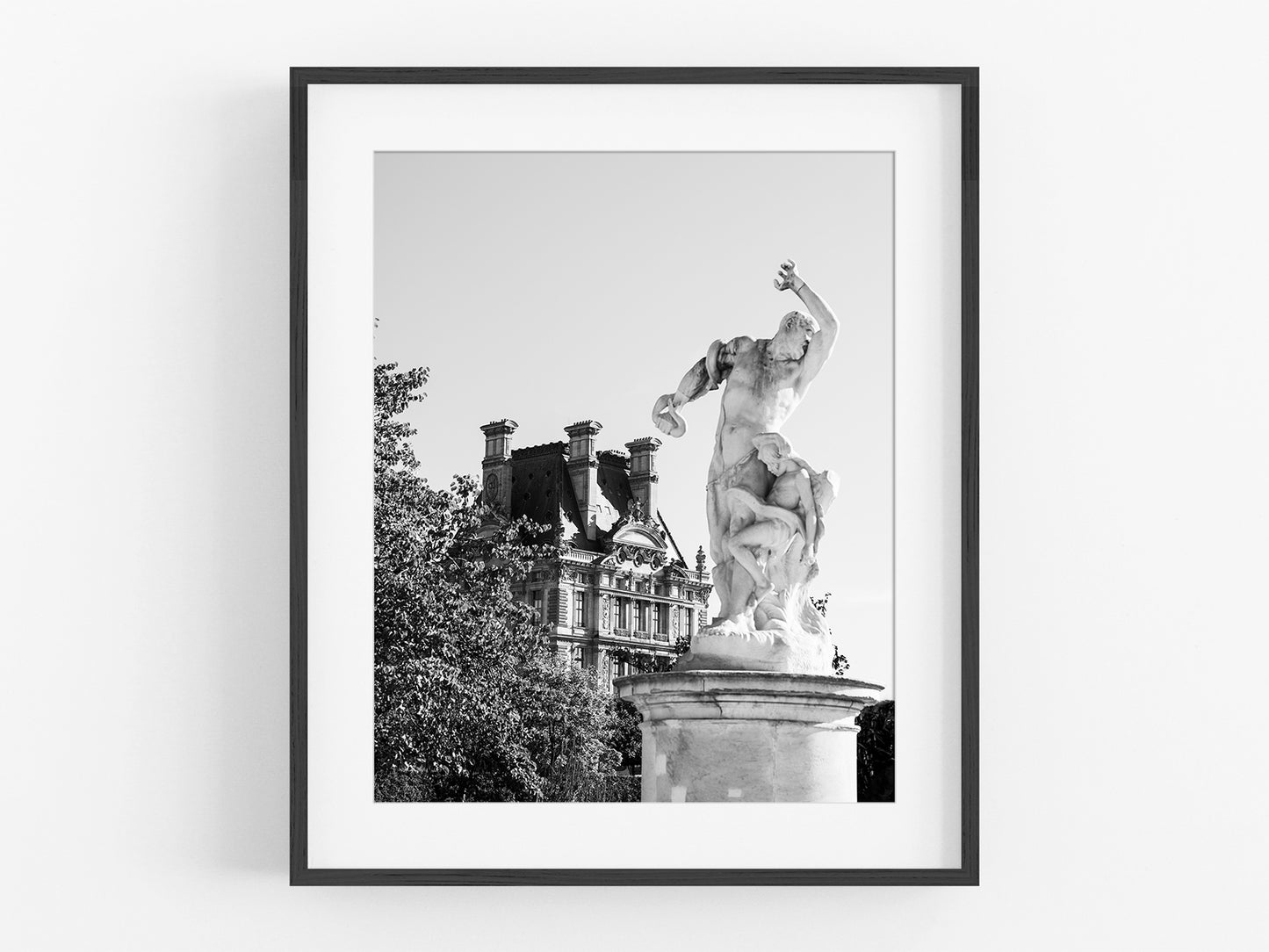 Louvre Museum Paris, B&W Photo Print #4