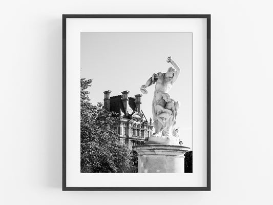 Louvre Museum Paris, B&W Photo Print #4