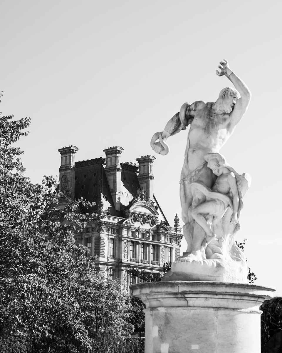 Louvre Museum Paris, B&W Photo Print #4