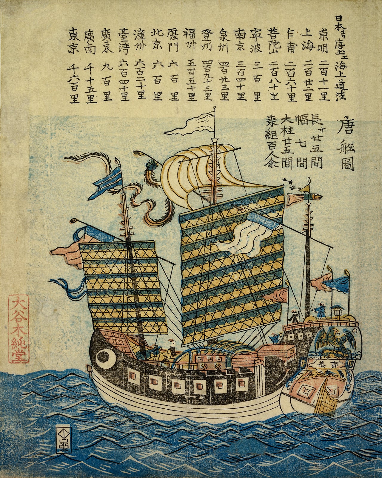 Chinese Junk, Asian Sailboat Art Print