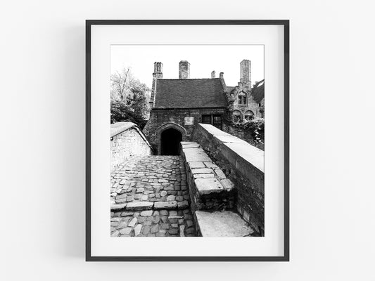 Bruges Belgium Boniface Bridge B&W Photo Print