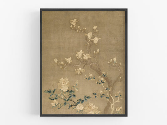 Magnolia Tree Chinoiserie Art Print