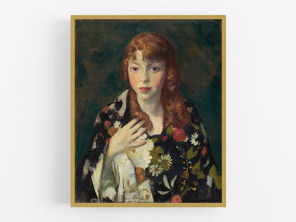 Woman in Japanese Wrap Art Print